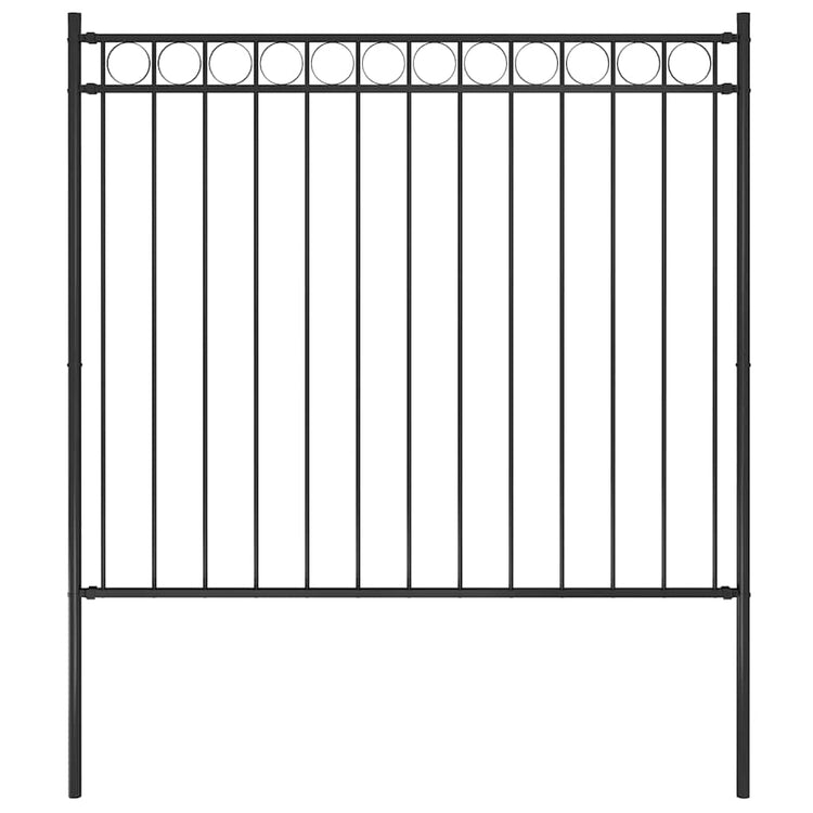 Vidaxl Garden Fence 1,7x1,5 m en acier noir