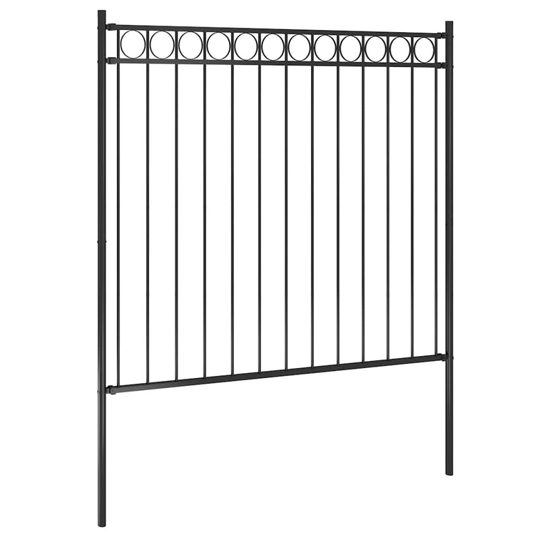 Vidaxl Garden Fence 1,7x1,5 m en acier noir