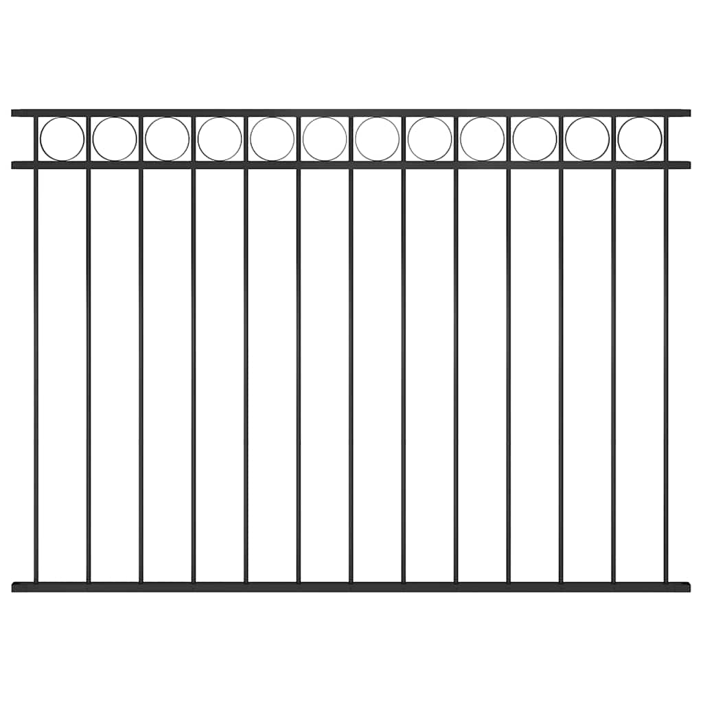 Panneau de clôture Vidaxl 1,7x1,2 m en acier noir
