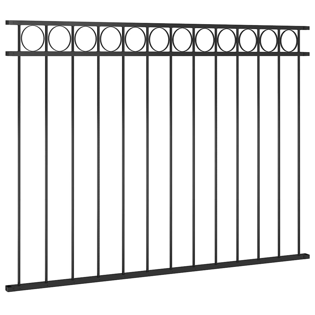 Panneau de clôture Vidaxl 1,7x1,2 m en acier noir
