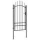 Port vidaxl 1x2,5 m en acier noir