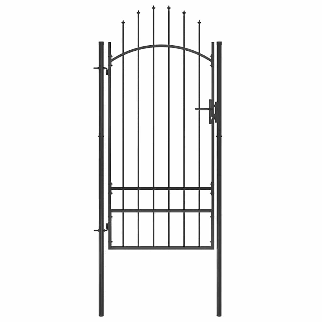 Port vidaxl 1x2,5 m en acier noir