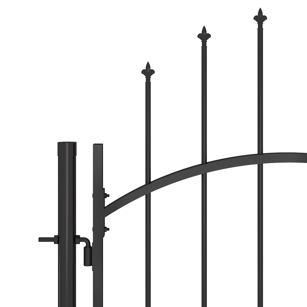Port vidaxl 1x2,5 m en acier noir