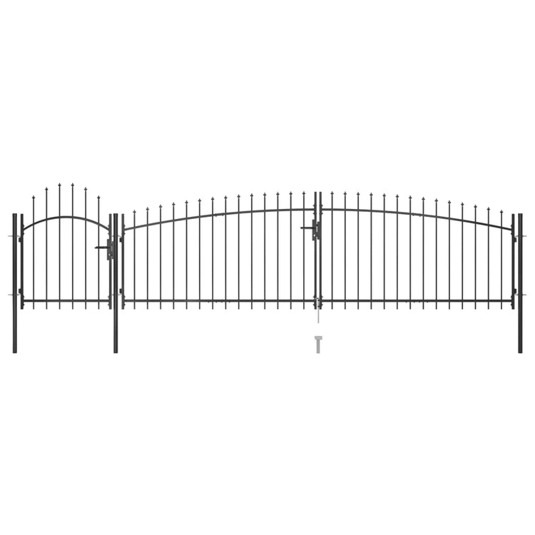 Port vidaxl avec lance supérieure 5x1,5 m noir