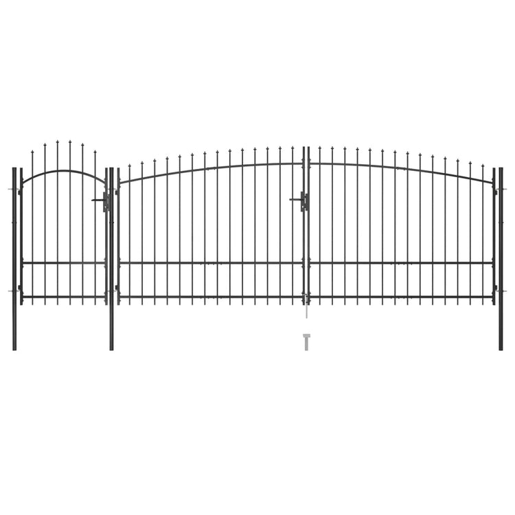 Port vidaxl avec lance supérieure 5x2,25 m noir