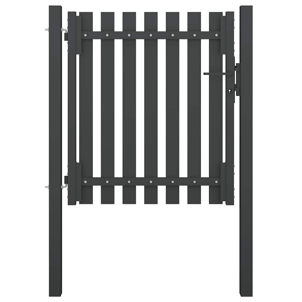 Port vidaxl 1x1,25 m anthracite en acier
