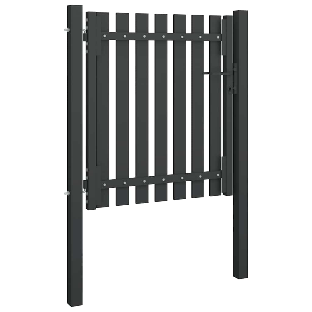 Port vidaxl 1x1,25 m anthracite en acier