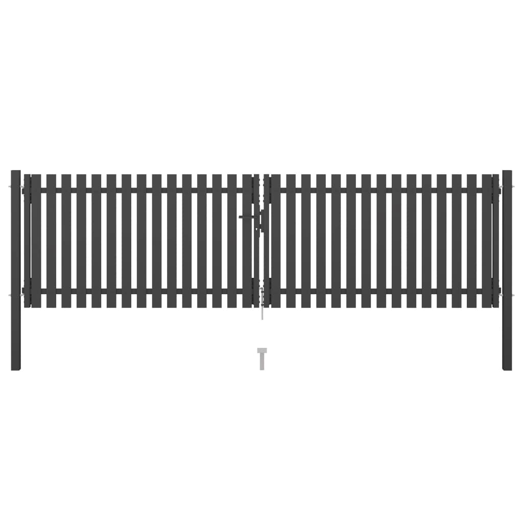 Port vidaxl 4x1,25 m anthracite en acier