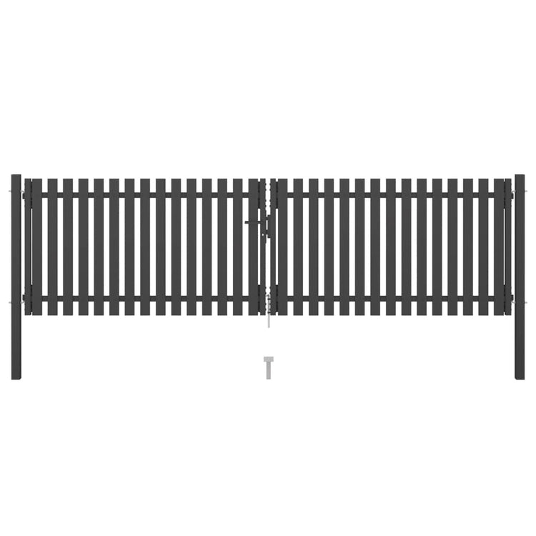 Port vidaxl 4x1,25 m anthracite en acier