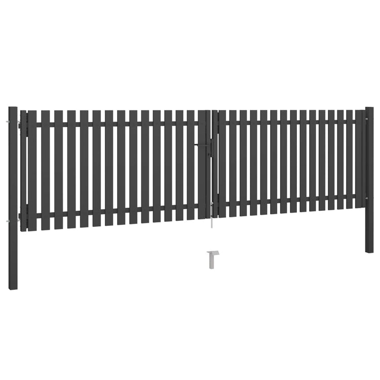 Port vidaxl 4x1,25 m anthracite en acier