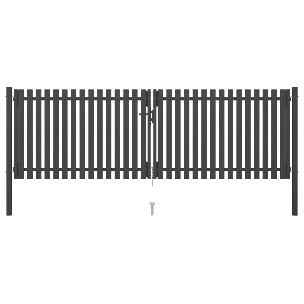 Port vidaxl 4x1,5 m anthracite en acier