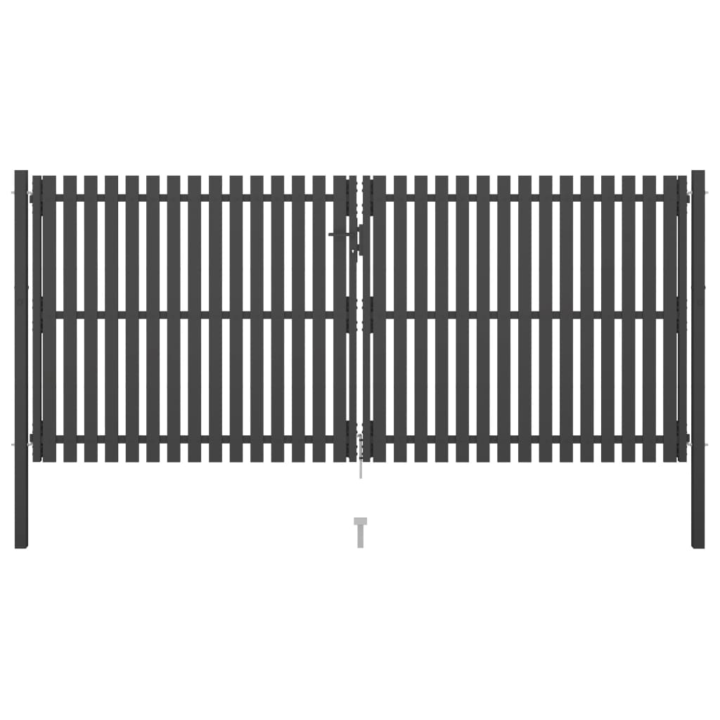 Port vidaxl 4x2 m anthracite en acier