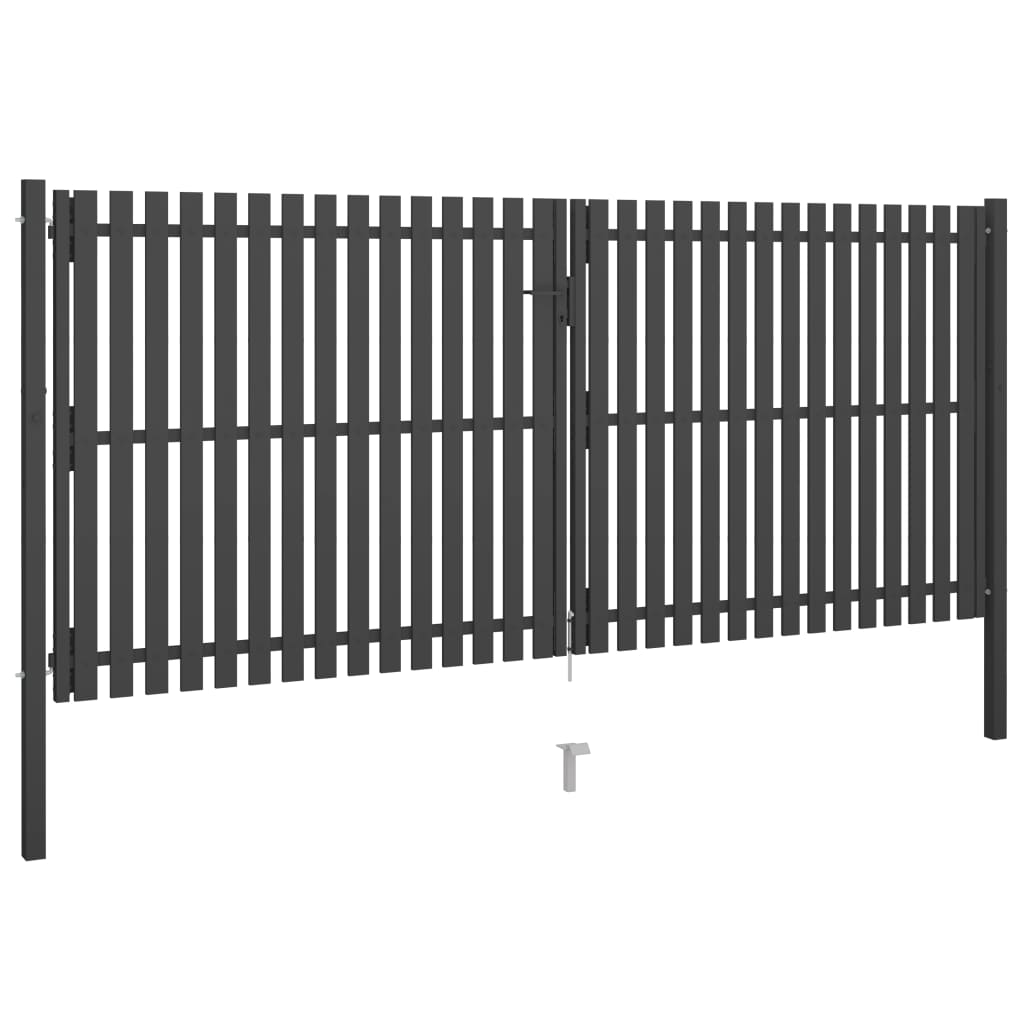Port vidaxl 4x2 m anthracite en acier