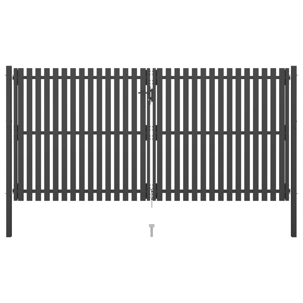 Port vidaxl 4x2,25 m anthracite en acier