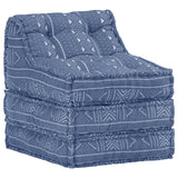 Vidaxl pouf tissu modulaire indigo - afbeelding 1