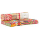 VidaXL coussin de canapé palette tissu patchwork multicolore