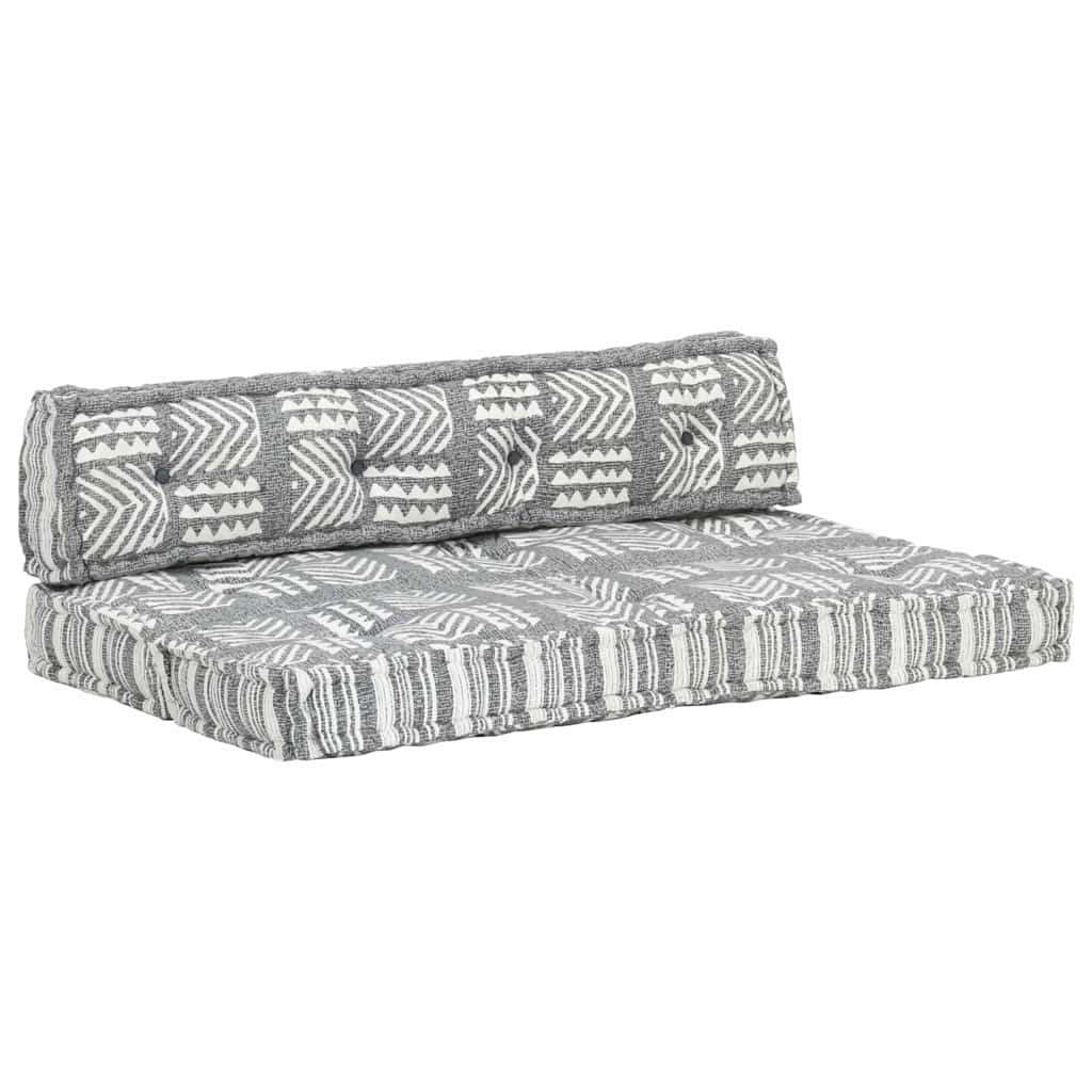 VidaXL coussin de canapé palette tissu patchwork gris