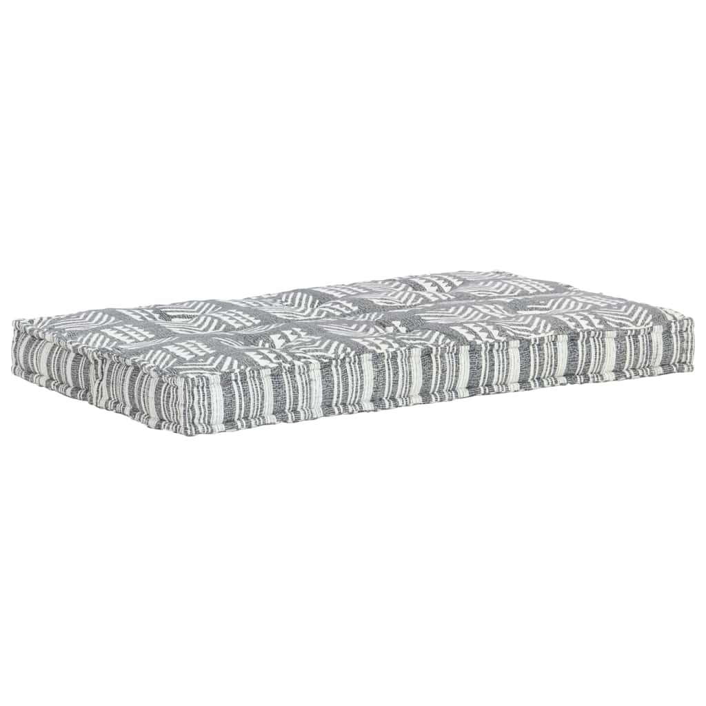 VidaXL coussin de canapé palette tissu patchwork gris