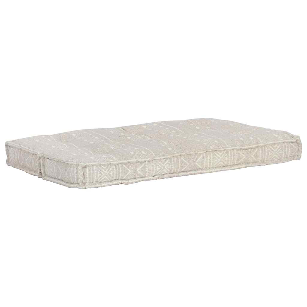 VidaXL coussin de canapé palette tissu patchwork marron clair