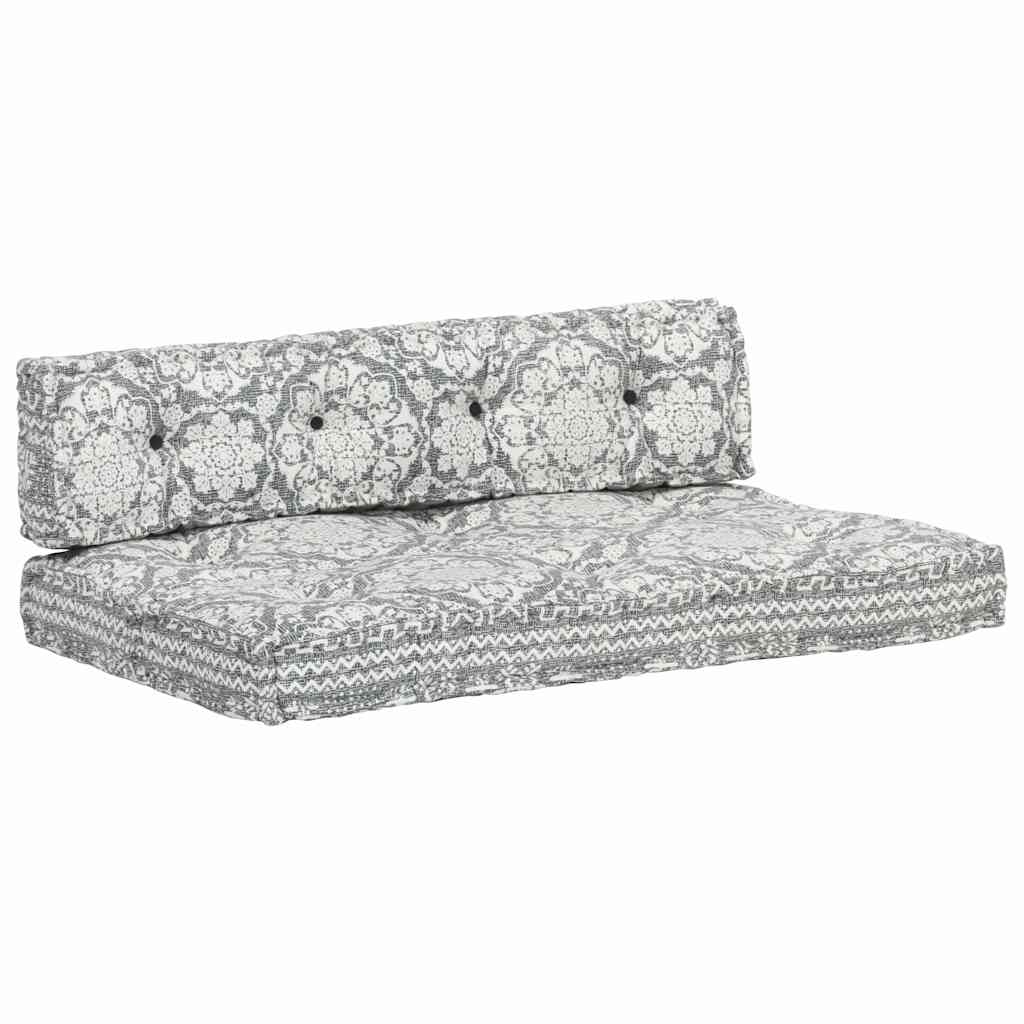 VidaXL coussin de canapé palette tissu patchwork gris clair