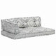 VidaXL coussin de canapé palette tissu patchwork gris clair