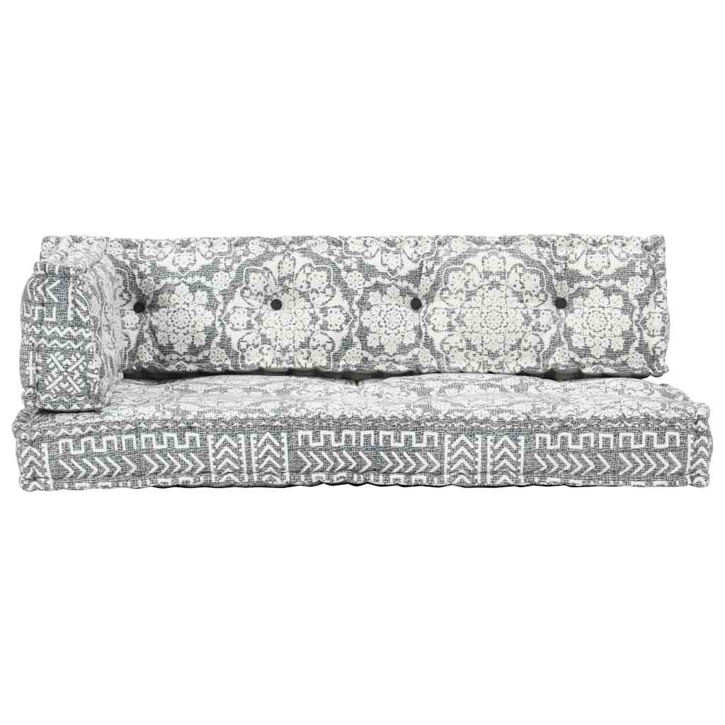 VidaXL coussin de canapé palette tissu patchwork gris clair