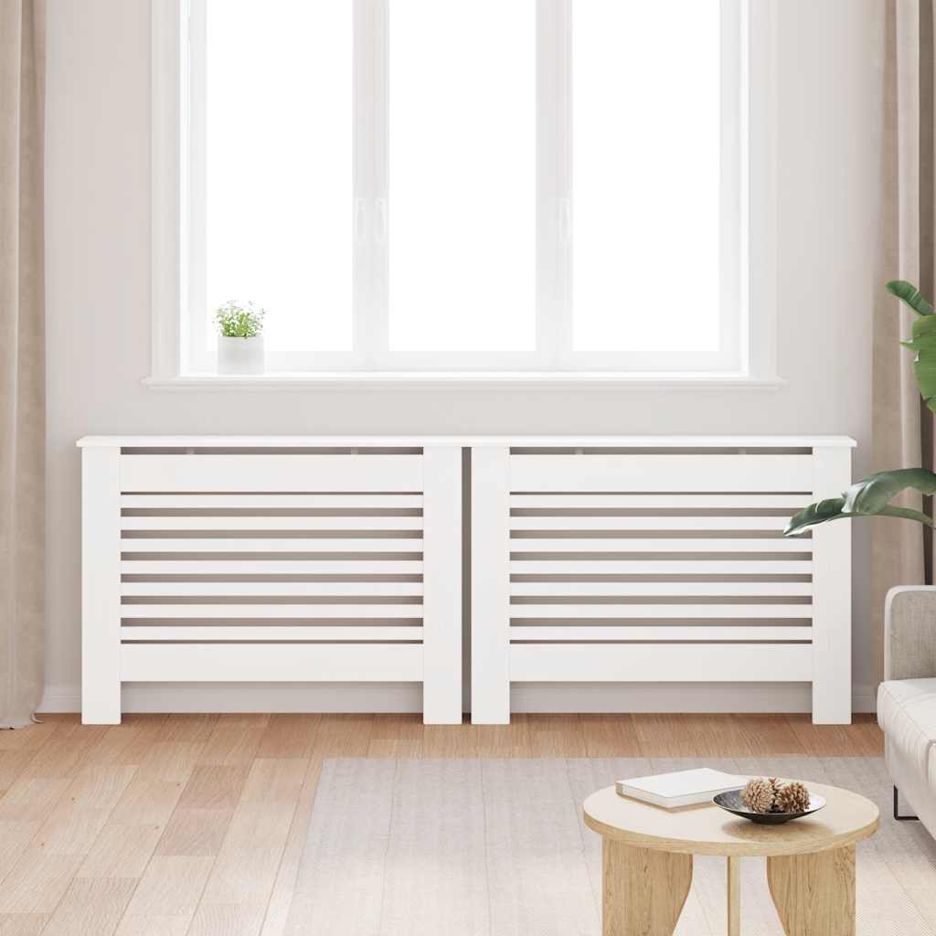 Radiatoroments vidaxl 2 ST 112X19X81.5 cm MDF blanc