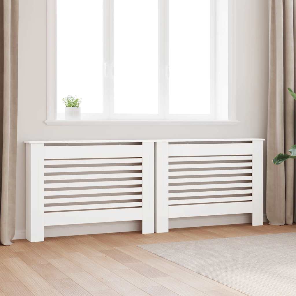 Radiatoroments vidaxl 2 ST 112X19X81.5 cm MDF blanc