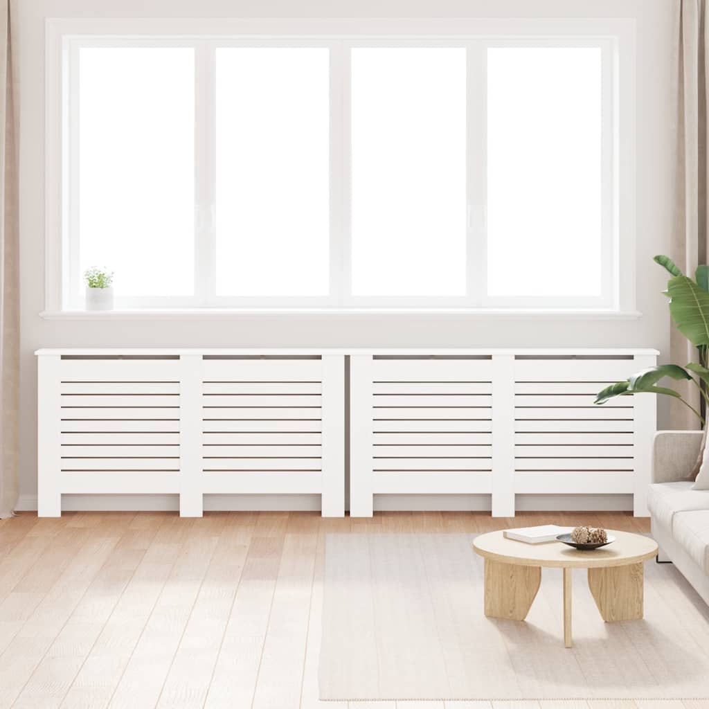 Radiatoroments vidaxl 2 ST 152X19X81.5 cm MDF blanc