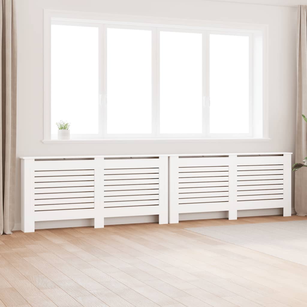 Radiatoroments vidaxl 2 ST 172X19X81.5 cm MDF blanc