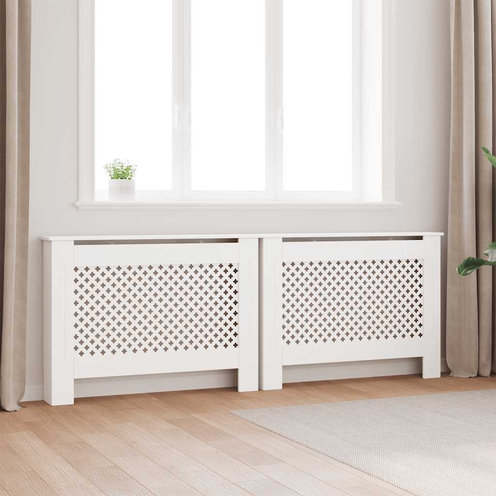 Radiatoroments vidaxl 2 ST 112X19X81.5 cm MDF blanc