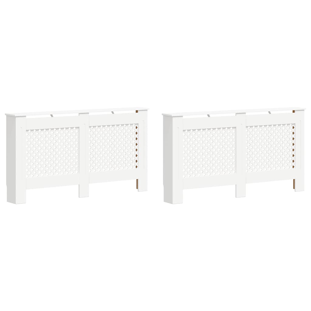 Radiatoroments vidaxl 2 ST 152X19X81.5 cm MDF blanc