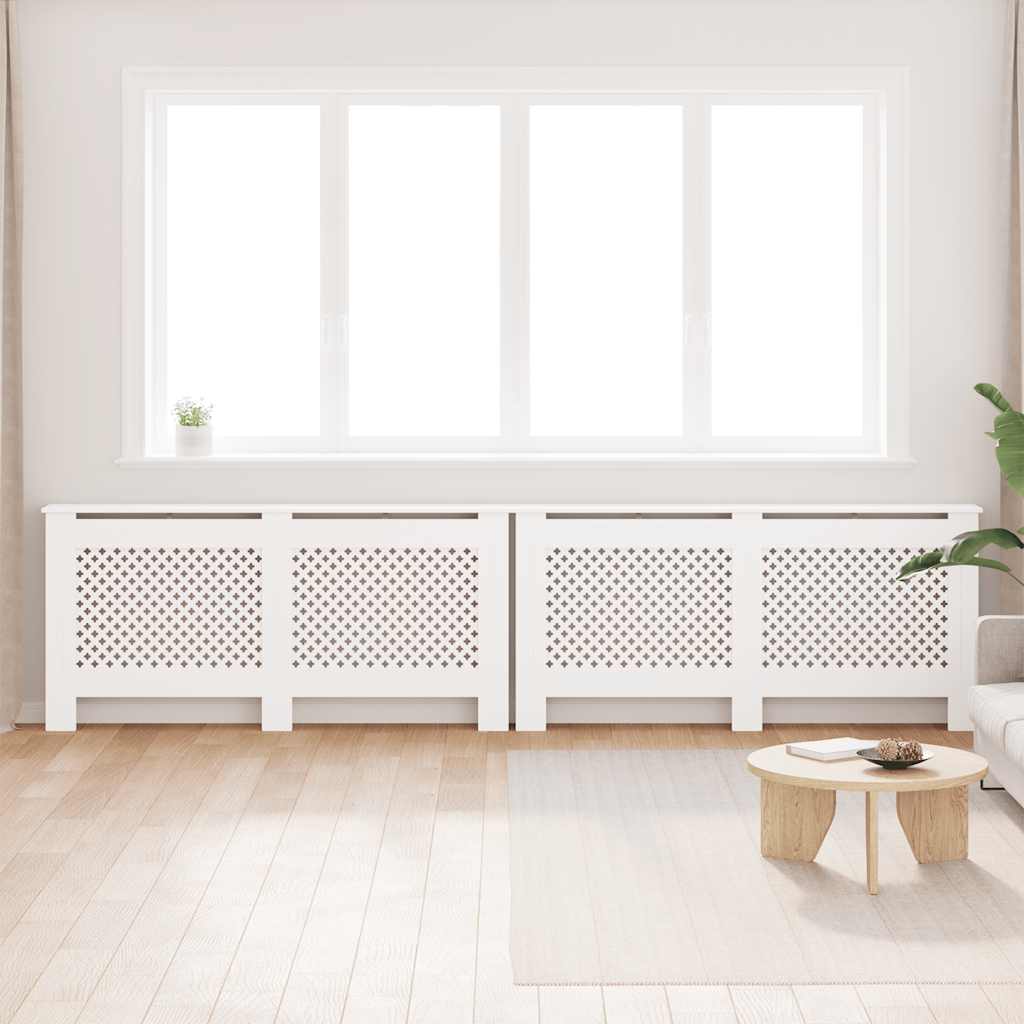 Radiatoroments vidaxl 2 ST 172X19X81.5 cm MDF blanc