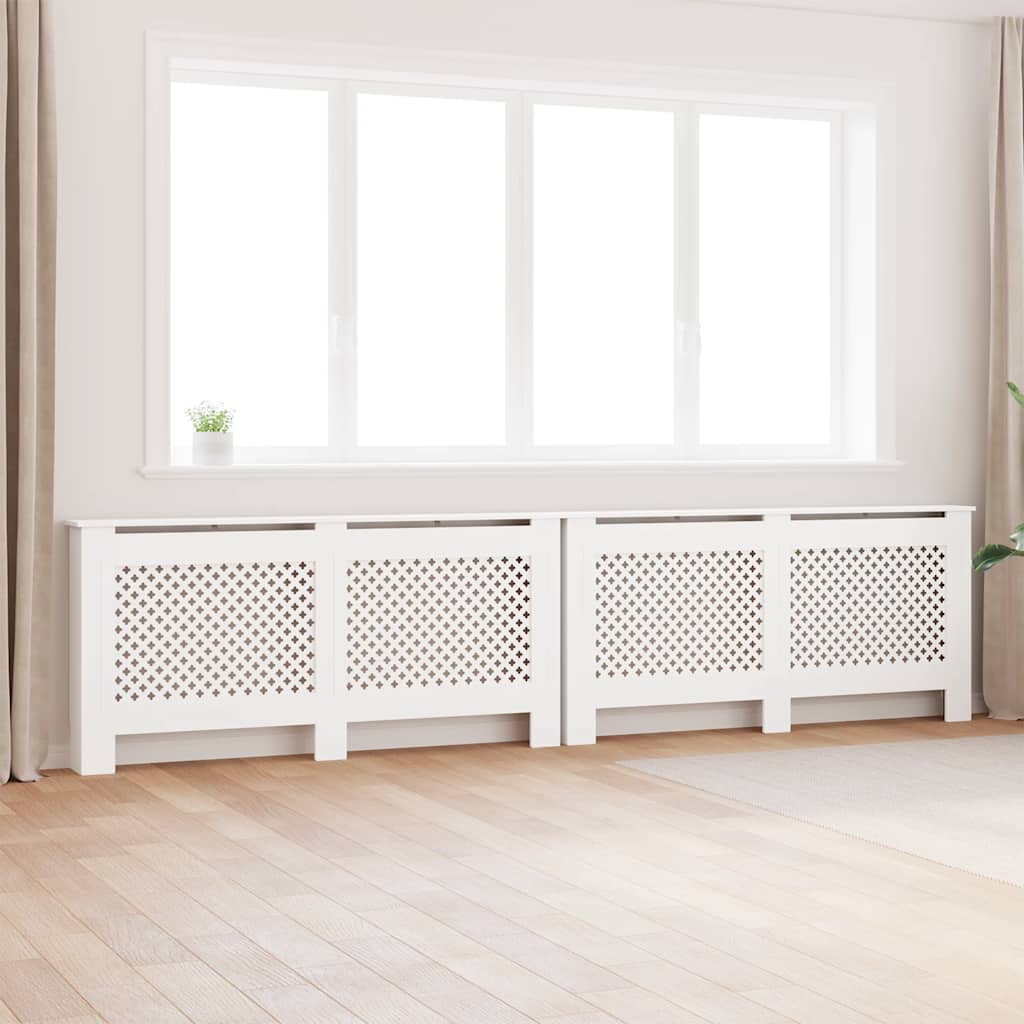 Radiatoroments vidaxl 2 ST 172X19X81.5 cm MDF blanc