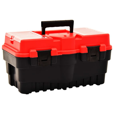Boîte à outils Vidaxl 462x256x242 mm Rouge en plastique