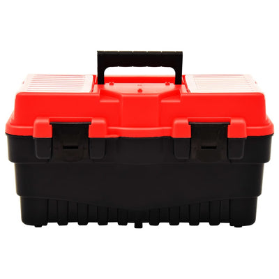 Boîte à outils Vidaxl 462x256x242 mm Rouge en plastique