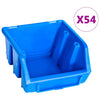 Ensemble de rangement Vidaxl 96 pièces avec panneaux muraux bleu