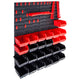 Ensemble de rangement Vidaxl 29 pièces avec panneaux muraux rouges et noirs