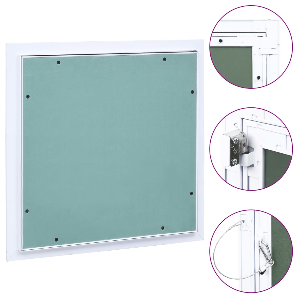 Panneau d'accès Vidaxl avec cadre en aluminium et plâtre 200x200 mm