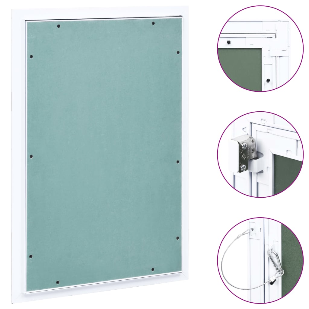 Panneau d'accès Vidaxl avec cadre en aluminium et plâtre 400x600 mm