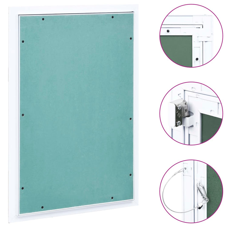 Panneau d'accès Vidaxl avec cadre en aluminium et plâtre 400x600 mm