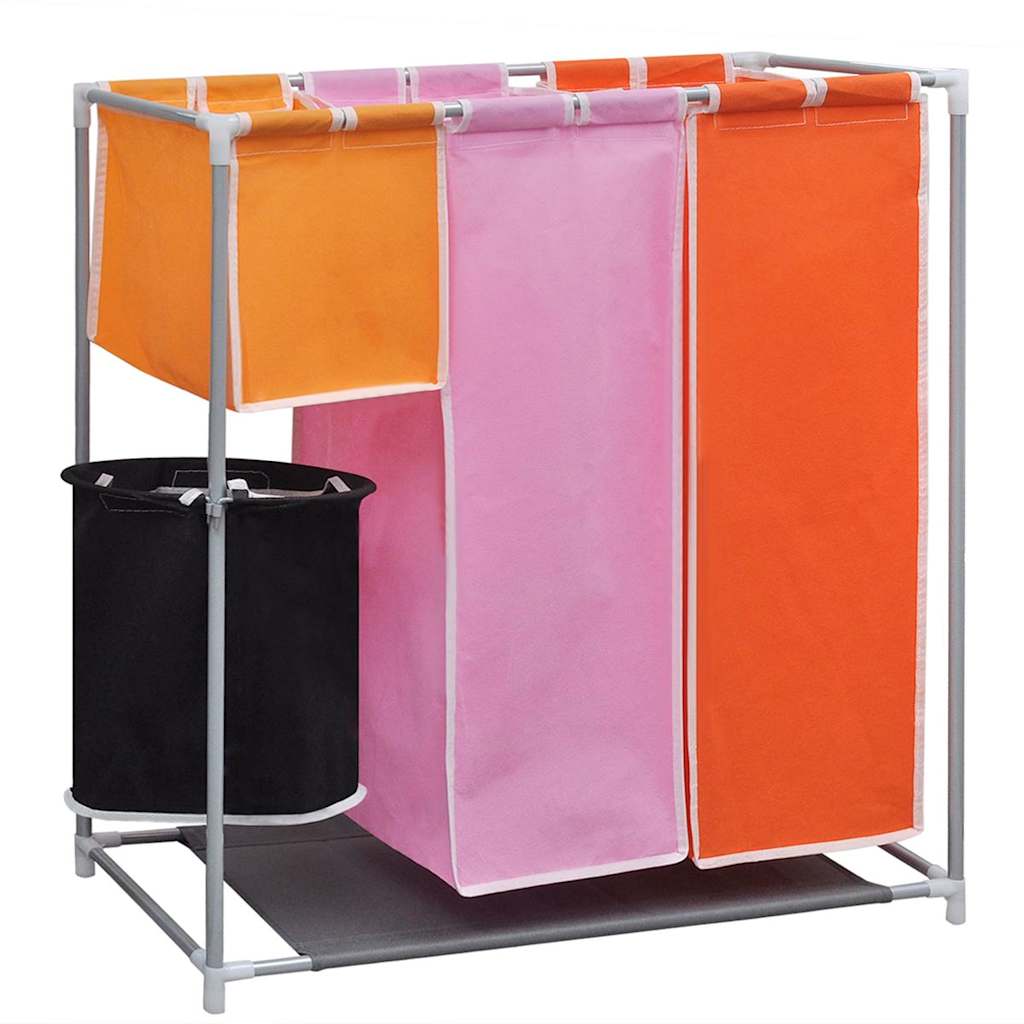Vidaxl 3 parties trieurs 2 ms avec panier à linge