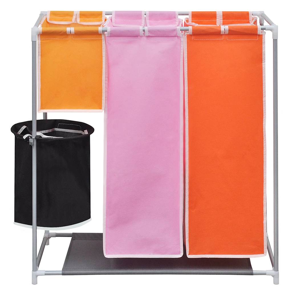 Vidaxl 3 parties trieurs 2 ms avec panier à linge