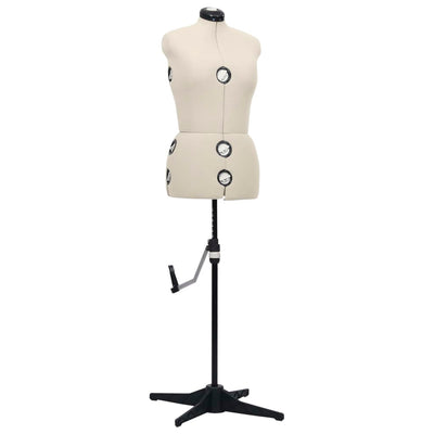 Vidaxl mannequin ajusté femme taille 40-46 m crème colorée