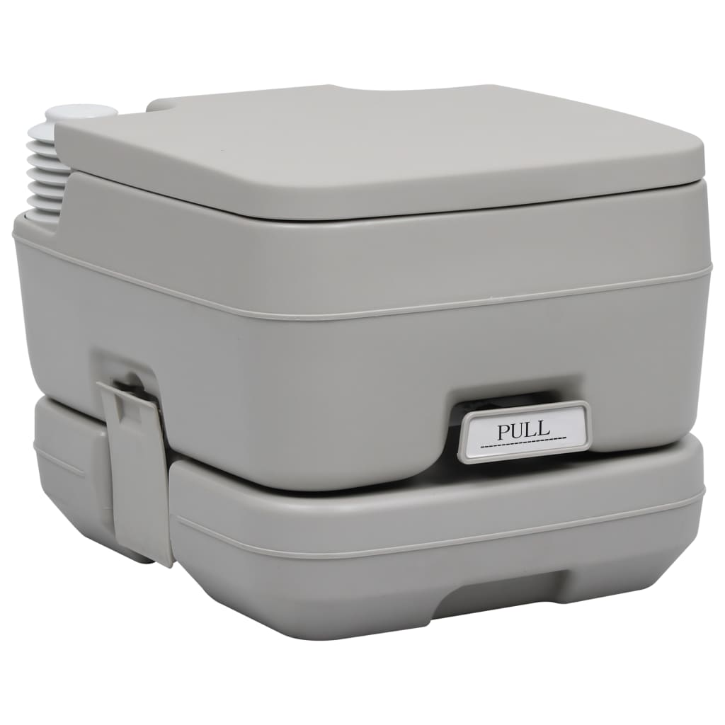 Vidaxl Camping Toilet Portable 10 + 10 L Gray