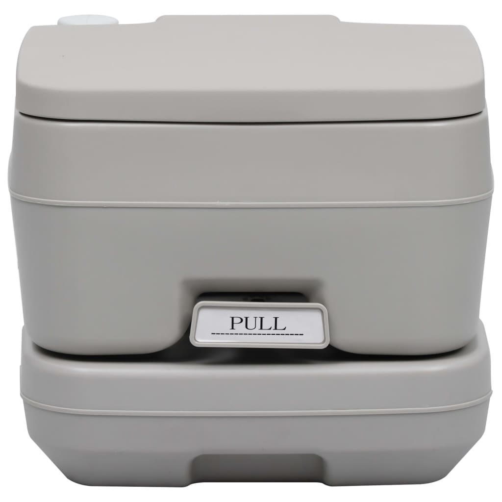 Vidaxl Camping Toilet Portable 10 + 10 L Gray