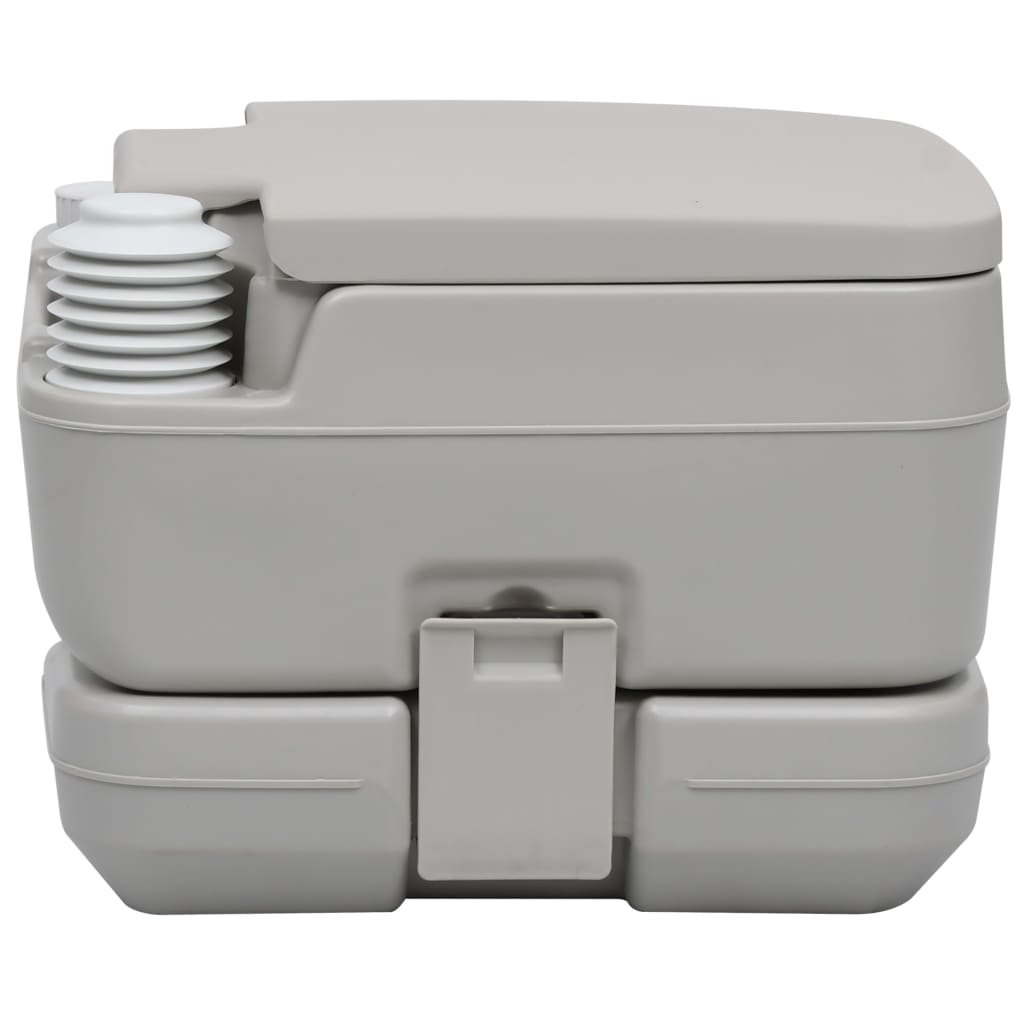 Vidaxl Camping Toilet Portable 10 + 10 L Gray