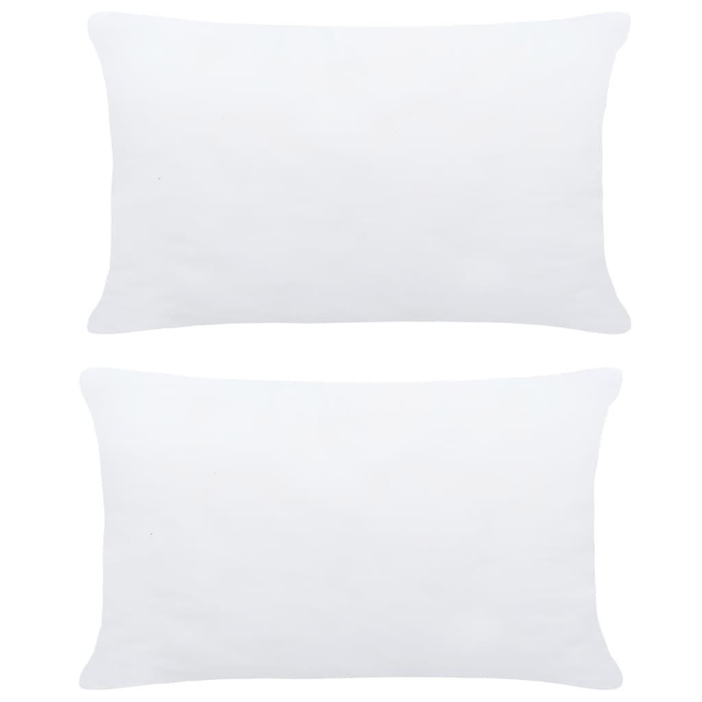 Remplissages de coussin Vidaxl 2 ST 50x30 cm blanc