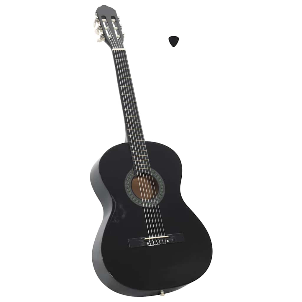 Vidaxl Guitar Classic Beginner 4 4 39 Lindenhout Black