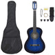 Vidaxl 8 pièces Guitar Début Classic 3 4 36 Bleu